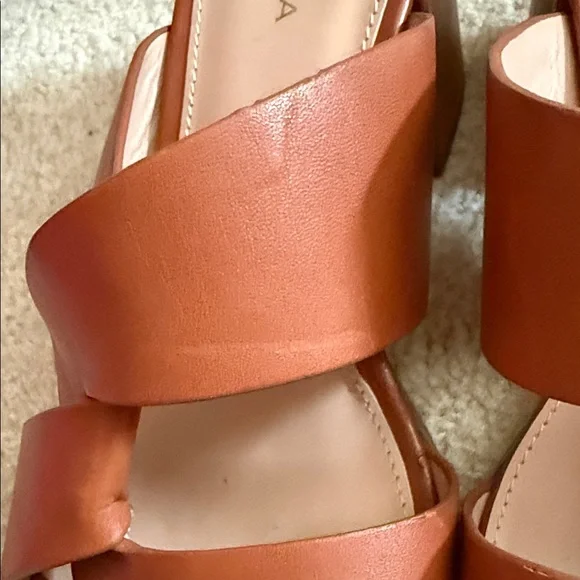 Messeca New York Women's Brown Slide Leather Thunder Sandals size 9.5 - Picture 6 of 14